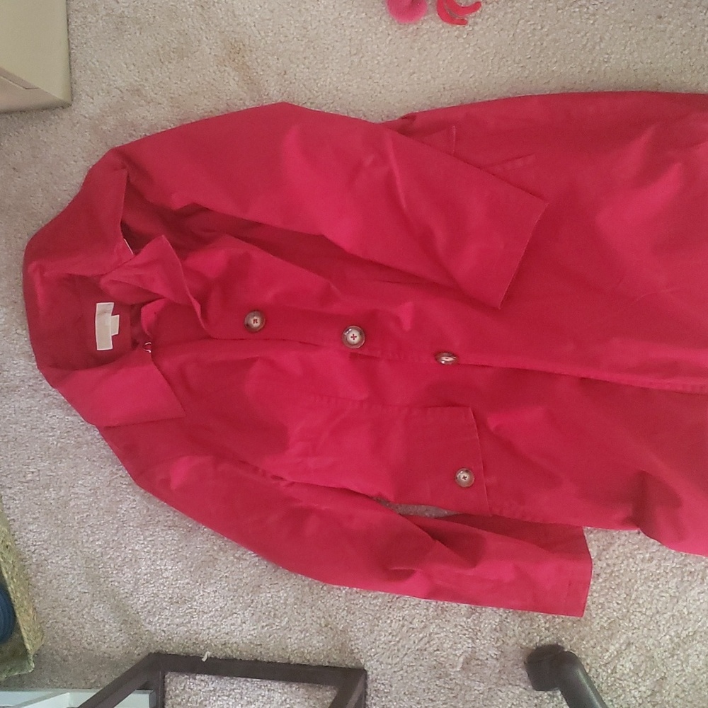 Michael Kors red rain coat- size XL